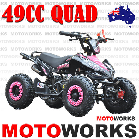 49cc Big Wheel Sports Quad Pink F1