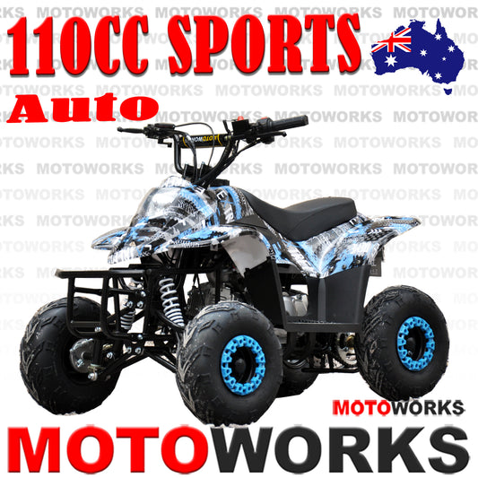 110cc Quad Bike Blue F1