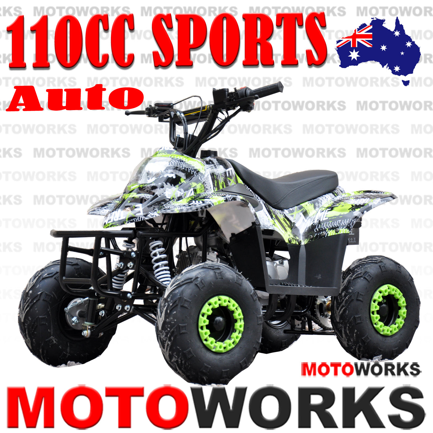 110cc Quad Bike  Green F1