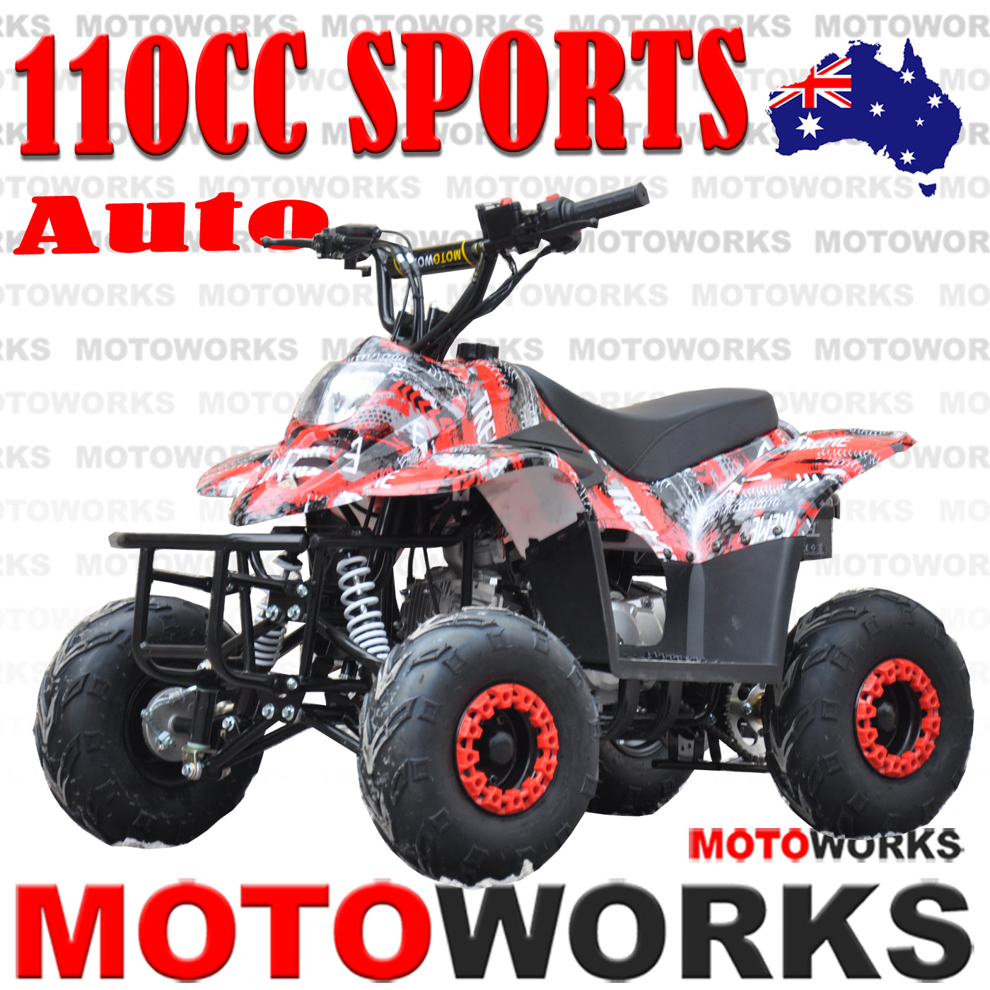 110cc Quad Bike Red F1